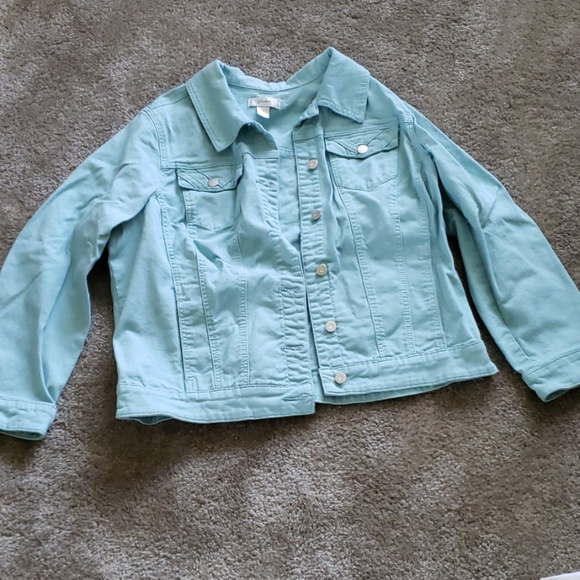 CJ Banks Jackets & Blazers - 🎉CJ Banks mint green denim jacket